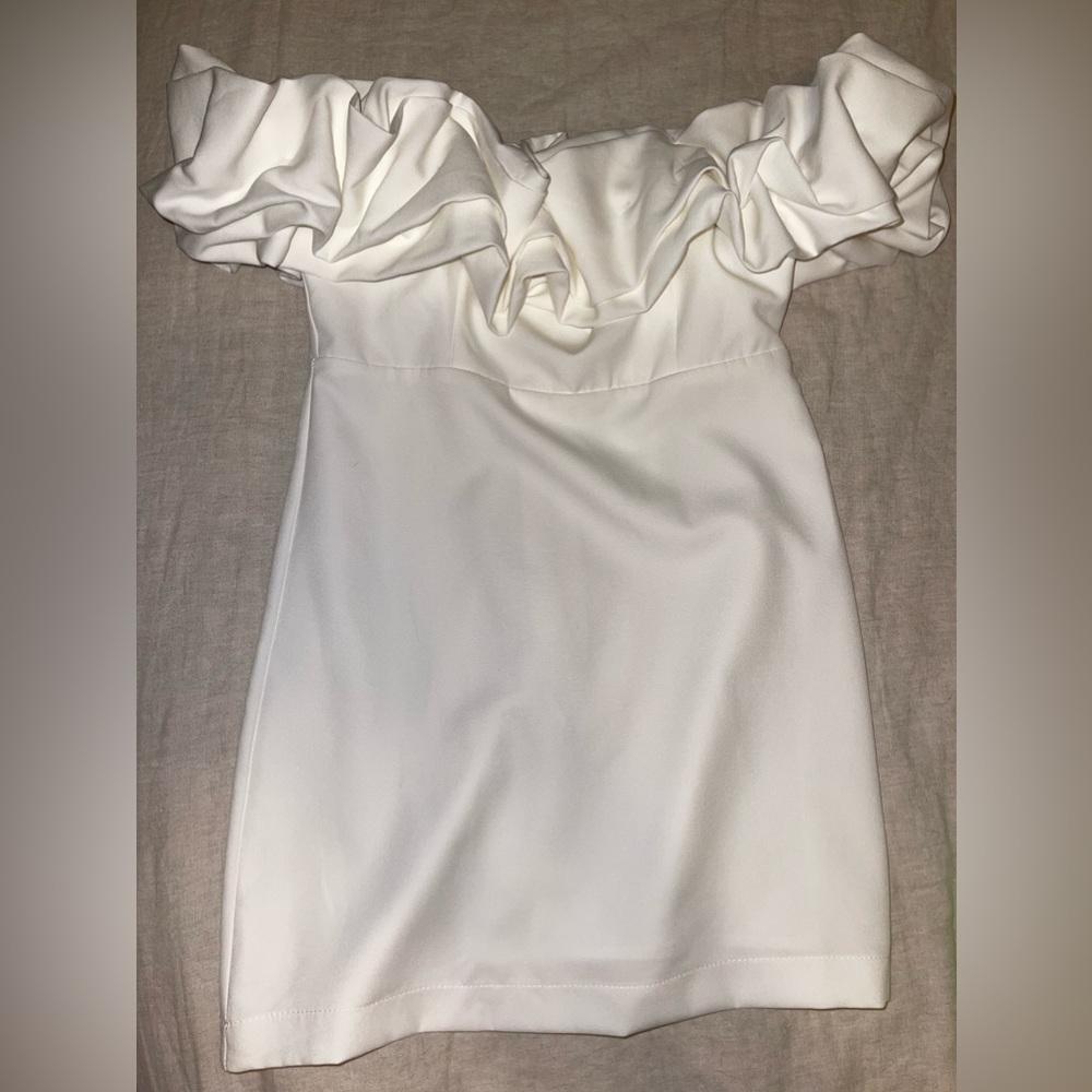 Do + Be Strapless Mini Dress in White